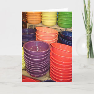 Colourful bowls card