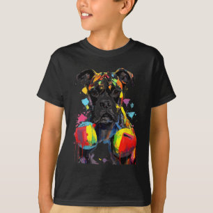 Colourful Boxer Dog With Boxing Gloves Men Women K T-Shirt