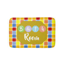 Colourful Boxes - Small Bath Mat
