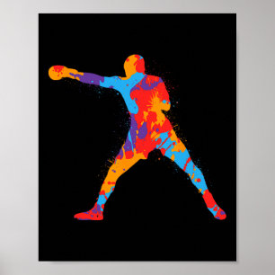 Colourful Boxing Athletes Kids Men Boxer Boys  Poster