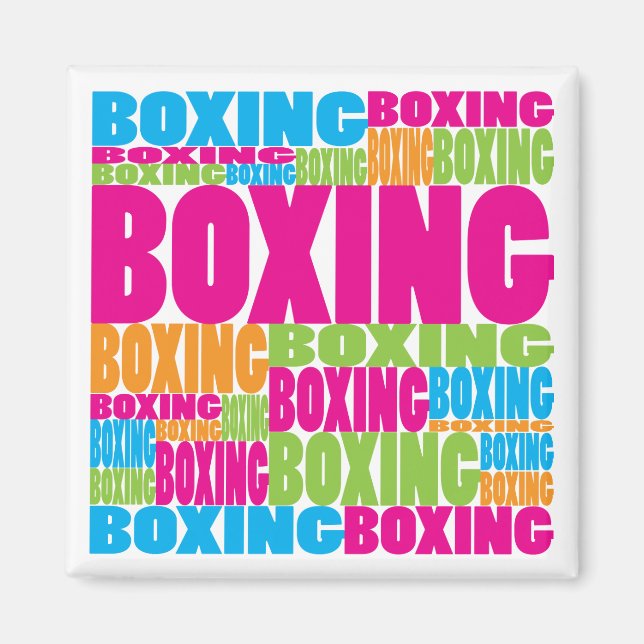 Colourful Boxing Magnet (Front)