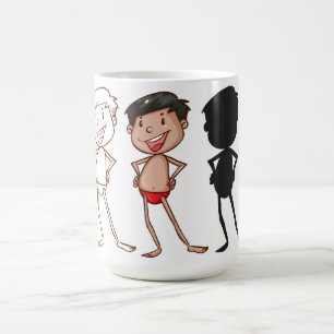Colourful Boy Sketches Coffee Mug