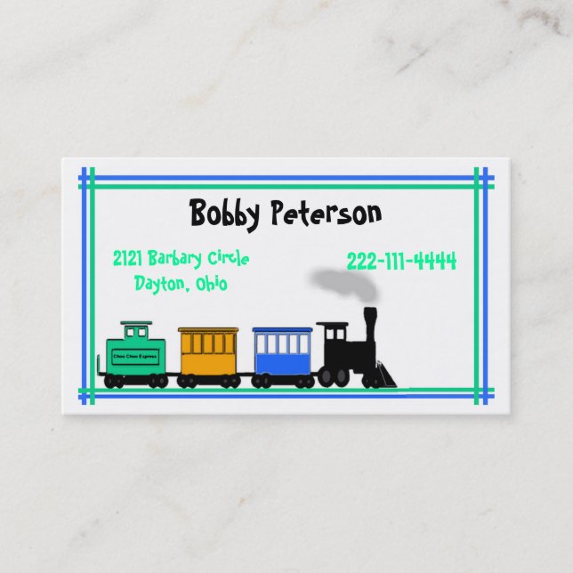 Colourful Boy's calling card (Front)