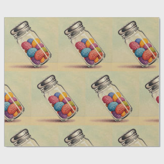 Colourful Brain Condiments Long Wrapping Paper