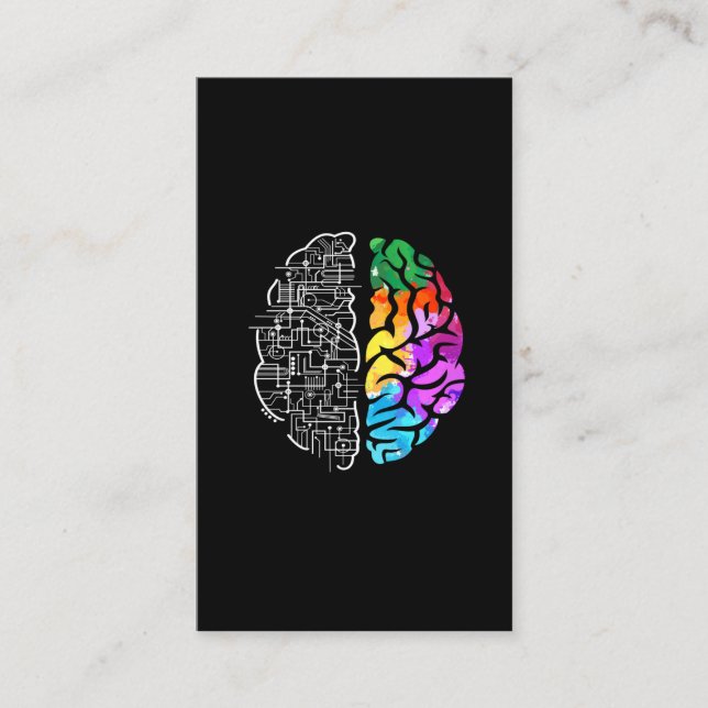 Colourful Brain Engineering Science Business Card (Front)