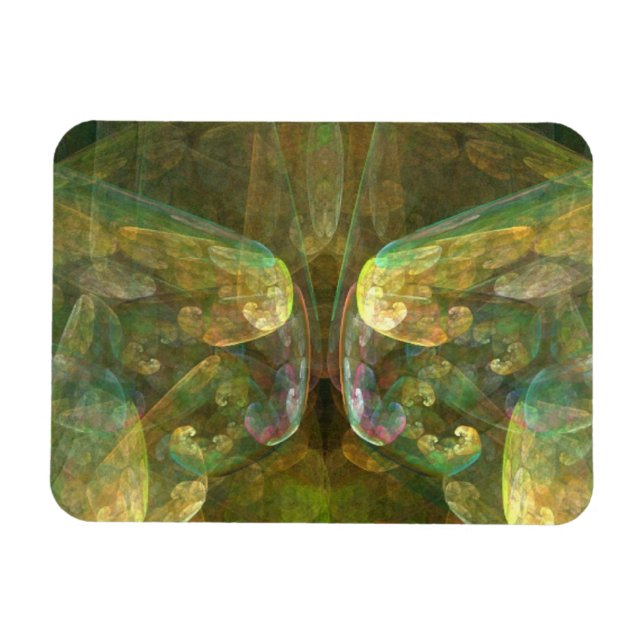 Colourful Brain Matter Abstract Magnet (Horizontal)