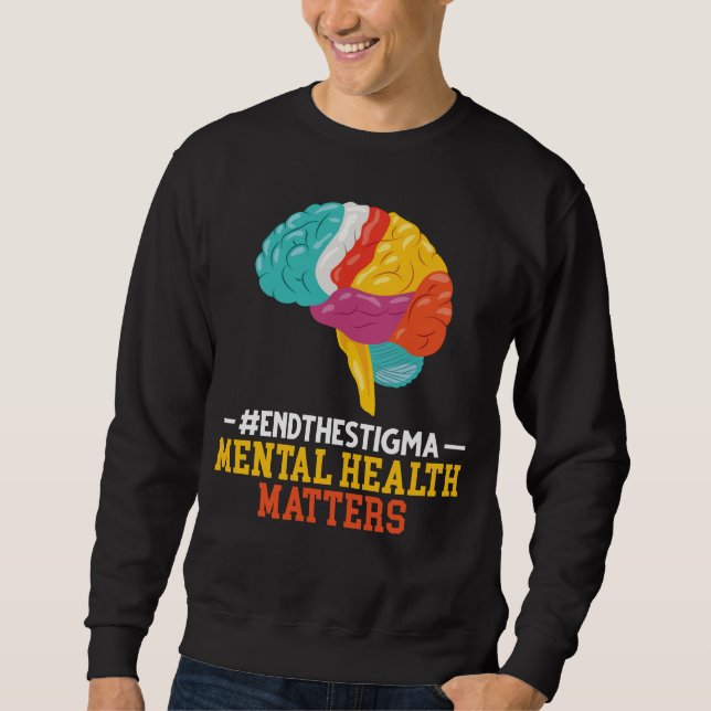 Colourful Brain Mental Health Sweatshirt (Front)