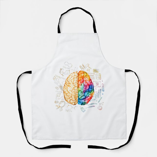 Colourful Brain - Science And Art - Neuroscience N Apron (Front)