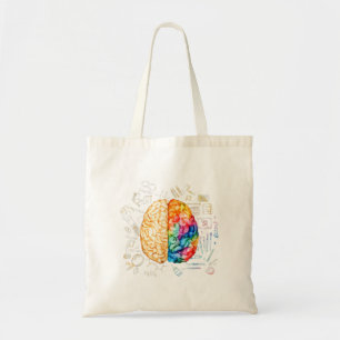 Colourful Brain - Science And Art - Neuroscience N Tote Bag