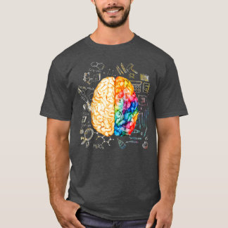 Colourful Brain Science And Art Neuroscience T-Shirt