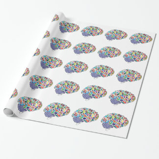 Colourful Brains Wrapping Paper