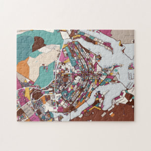 Colourful Brasilia Map Jigsaw Puzzle