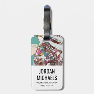 Colourful Brasilia Map Luggage Tag