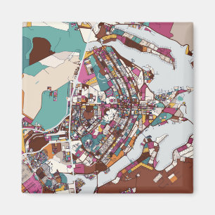 Colourful Brasilia Map Magnet