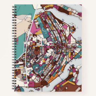 Colourful Brasilia Map Notebook