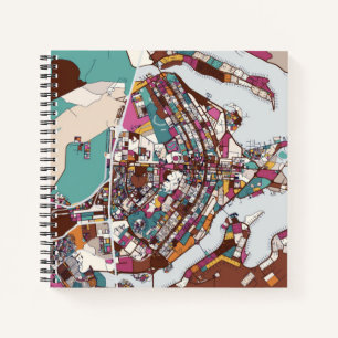 Colourful Brasilia Map Notebook