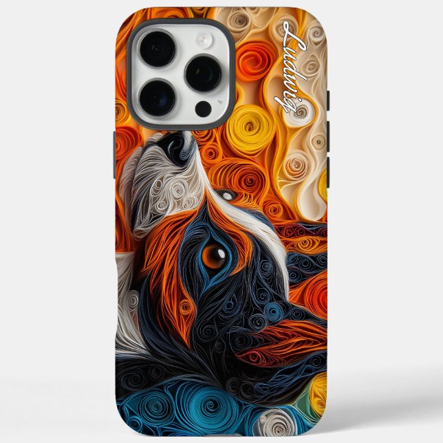 Colourful Brazilian Terrier Portrait Case-Mate iPhone Case (Back)
