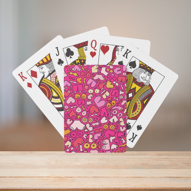 colourful breast pattern stone coaster playing cards (Creator Uploaded)