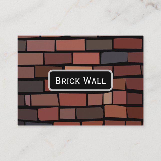 Colourful Brick Wall Business Card (Front)