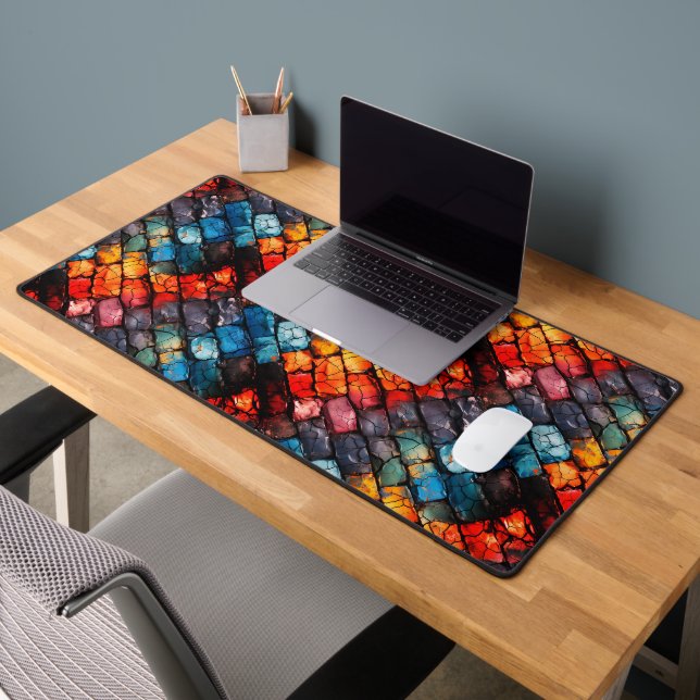 Colourful Bricks Desk Mat (Office 2)