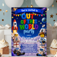 Colourful Bricks Out of this world space birthday