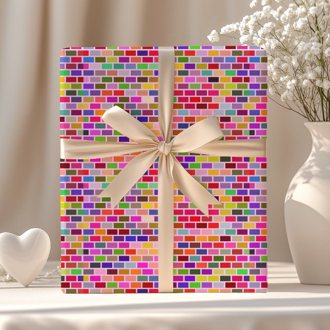 Colourful Bricks Wall Wrapping Paper (Creator Uploaded)