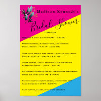 Colourful Bridal Shower 🌸 Itinerary Plan Fab 