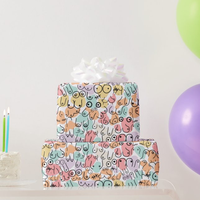 Colourful bright birthday pattern wrapping paper (Party Gifts)