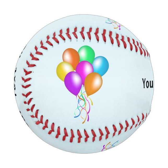 Colourful Bright Bunch of Balloons Baseball (Front Left)