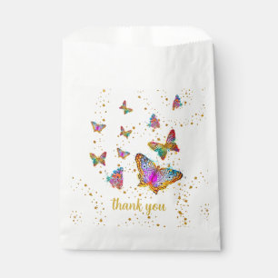 Colourful Bright Butterfly Birthday Party Favour Bags