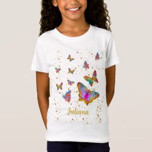 Colourful Bright Butterfly Personalised Gift T-Shirt
