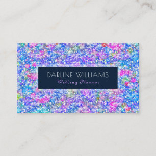 Colourful Bright Colours Glitter Pattern Business Card