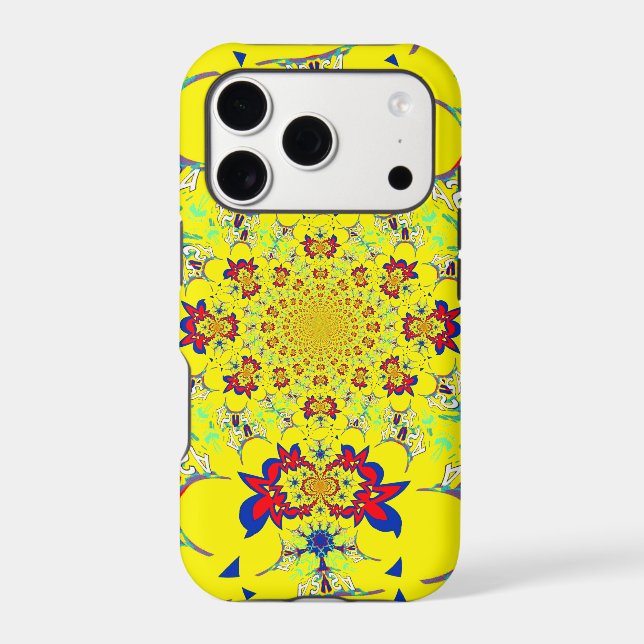 Colourful Bright Floral Damask Design Art Print (Back)