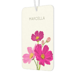 Colourful Bright Garden Cosmos Flowers Custom Car Air Freshener