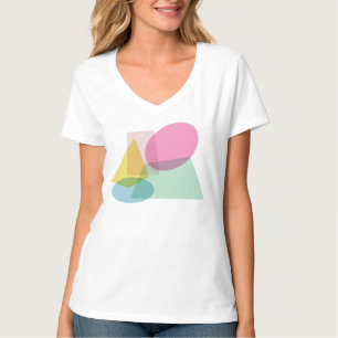 Colourful Bright Geometric Shapes Collage T-Shirt