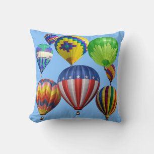 Colourful Bright Hot Air Balloons Single Sided Cushion