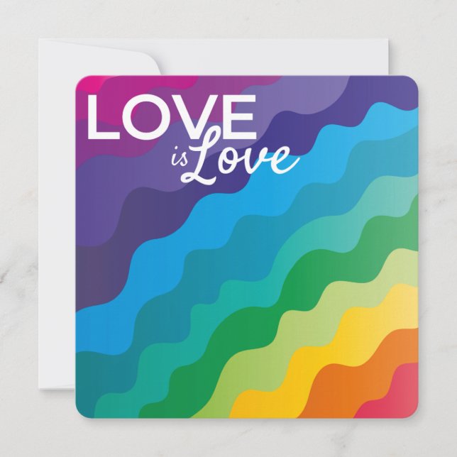Colourful Bright Love is Love Holiday Card (Front)