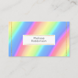 Colourful Bright Rainbow Gradient Colours Business Card