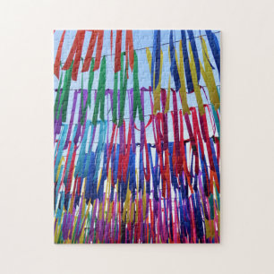 Colourful Bright Rainbow Ribbons Jigsaw Puzzle