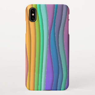 Colourful Bright Rainbow Stripes Pattern iPhone XS Max Case