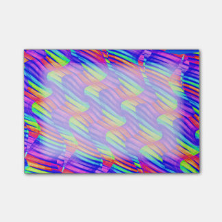 Colourful Bright Rainbow Wave Twists Artwork Post-it Notes