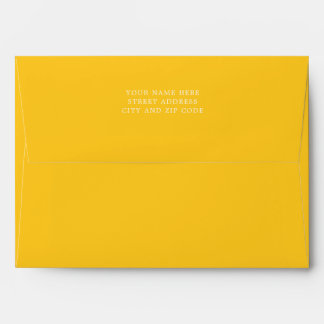 Colourful Bright Solid Yellow Summer Wedding Envelope