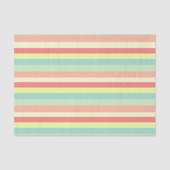 Colourful Bright Stripes Tissue Paper (Front)