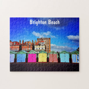 Colourful Brighton Beach Huts Jigsaw Puzzle