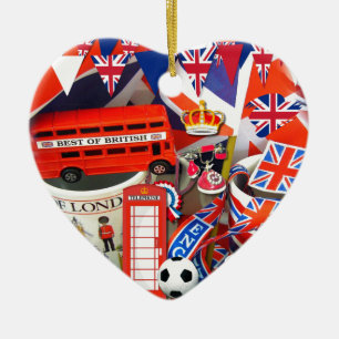 Colourful British Souvenirs Ceramic Tree Decoration
