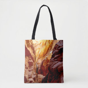 Colourful Brown and Gold Anniversary Narrows Tote Bag