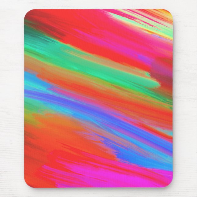 Colourful Brush Strokes  Mouse Pad (Front)
