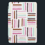 Colourful Brush Strokes Personalised iPad Pro Cover<br><div class="desc">Fun abstract pattern of colourful brush paint strokes. Personalise it with your name or monogram.</div>