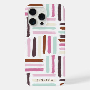Colourful Brush Strokes Personalised iPhone 15 Pro Max Case