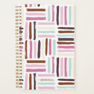 Colourful Brush Strokes Personalised Planner